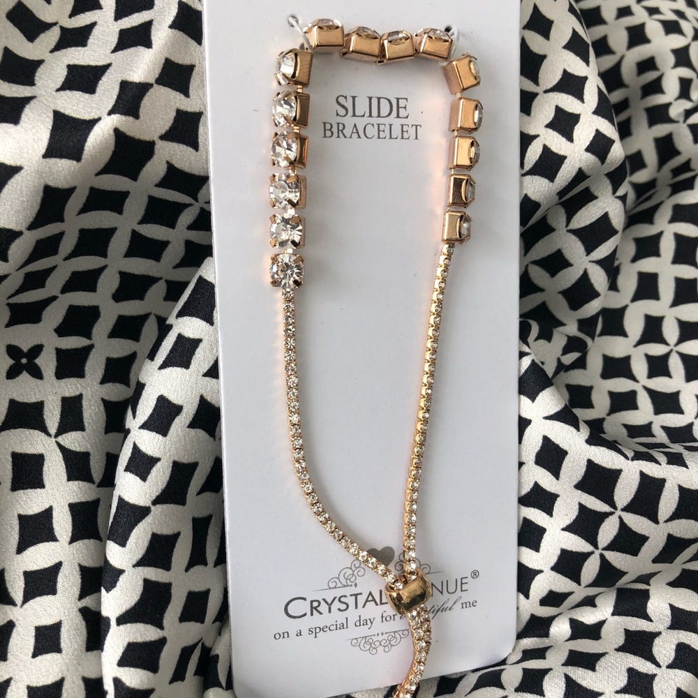 Crystal Avenue gold slide bracelet